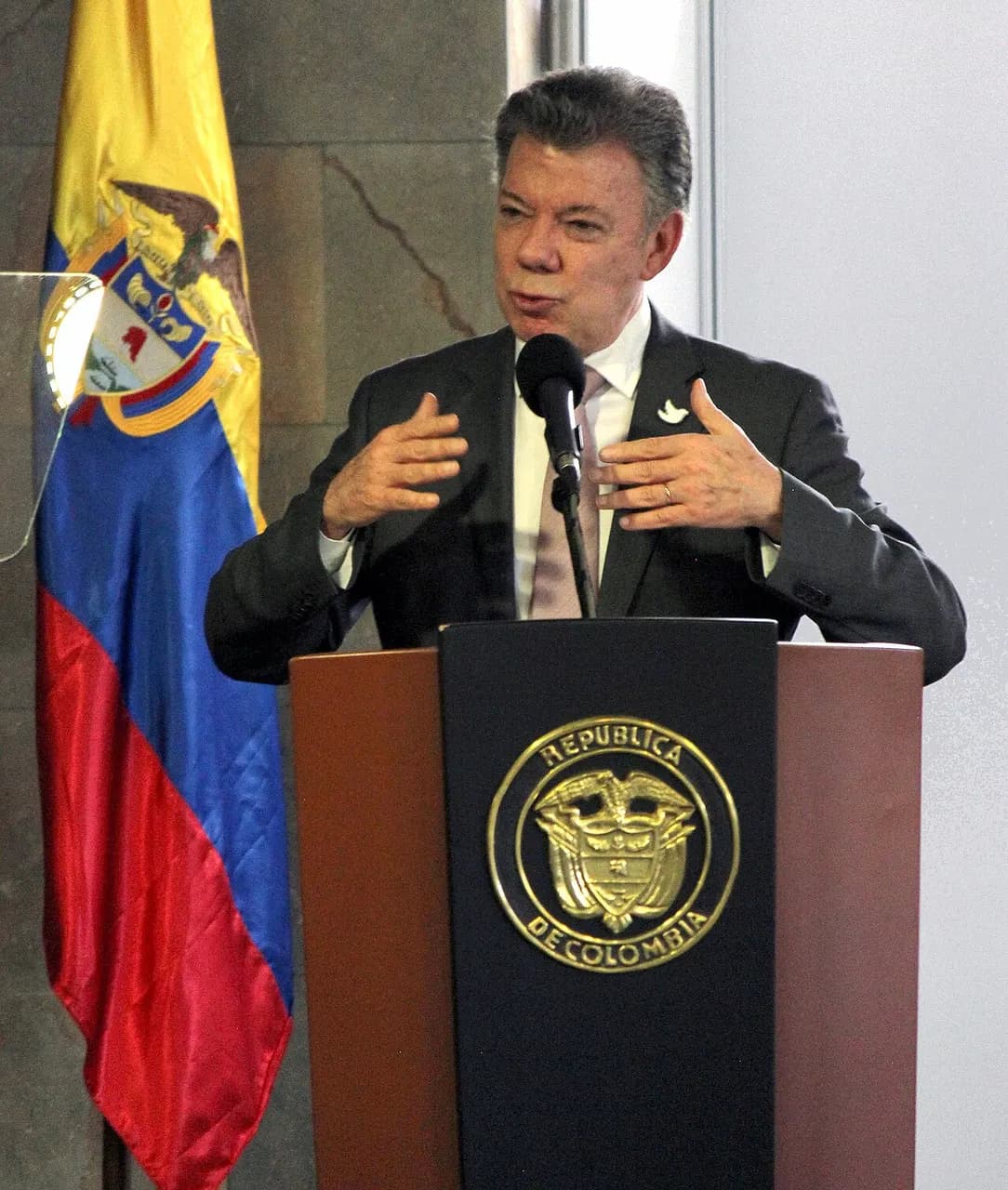 El presidente Juan Manuel Santos durante la inauguración de Colombiamoda, el 26 de julio del 2016, en Medellín, Colombia.