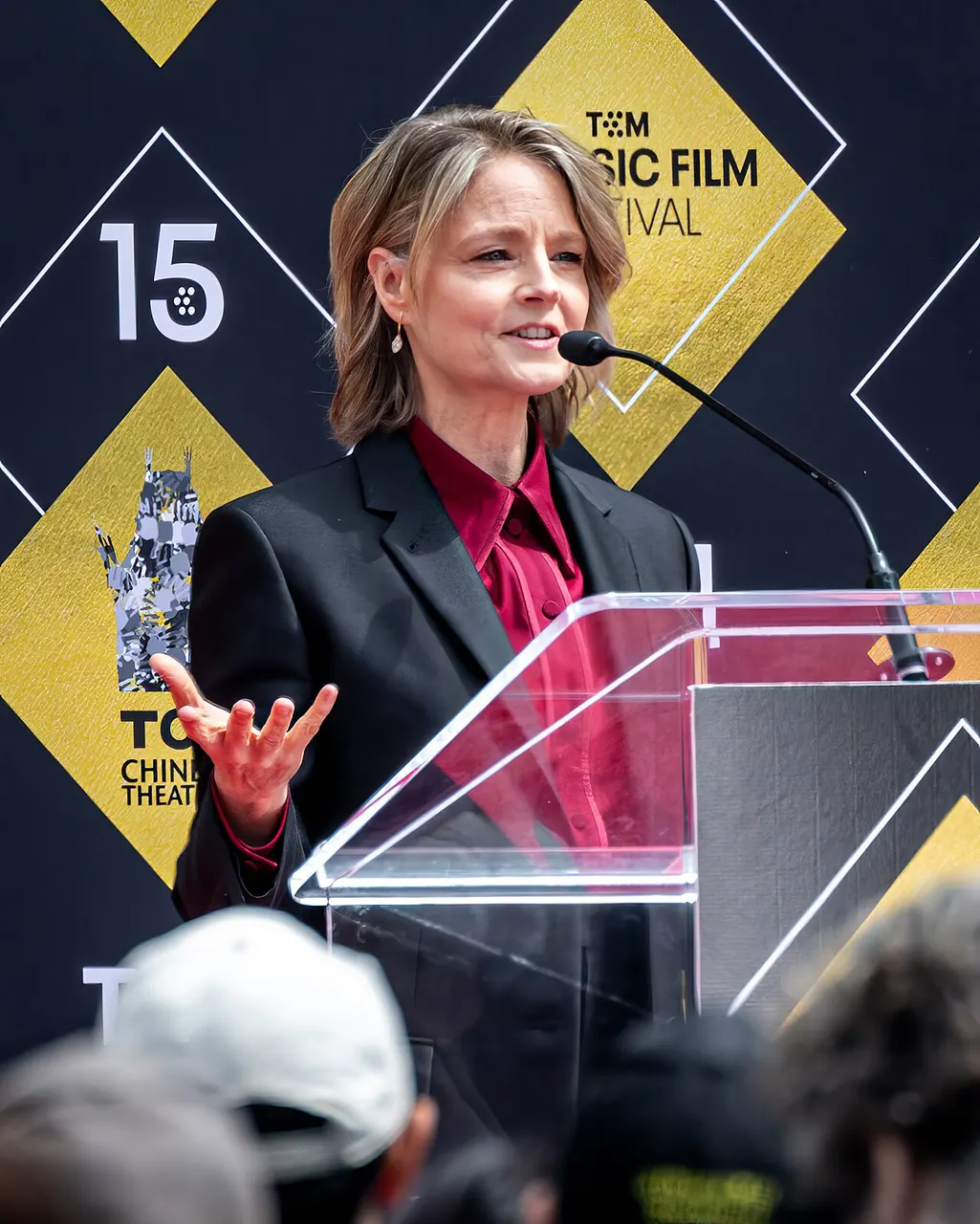 Jodie Foster Hand &amp; Footprint ceremony at the TCM Classic Film Festival in front of the TCL Chinese Theatre April 19, 2024.