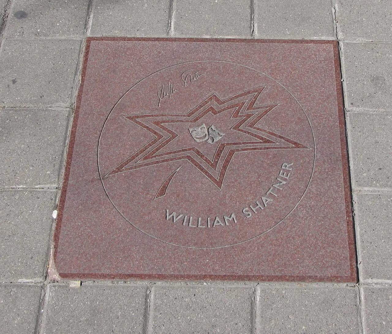 William Shatner's star on Canada's Walk of Fame