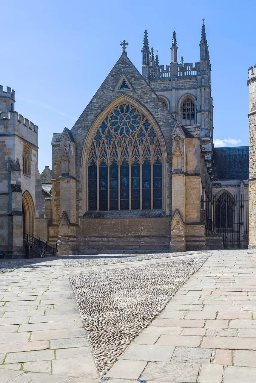Merton College Chapel. Oxford, seen from Front Quad