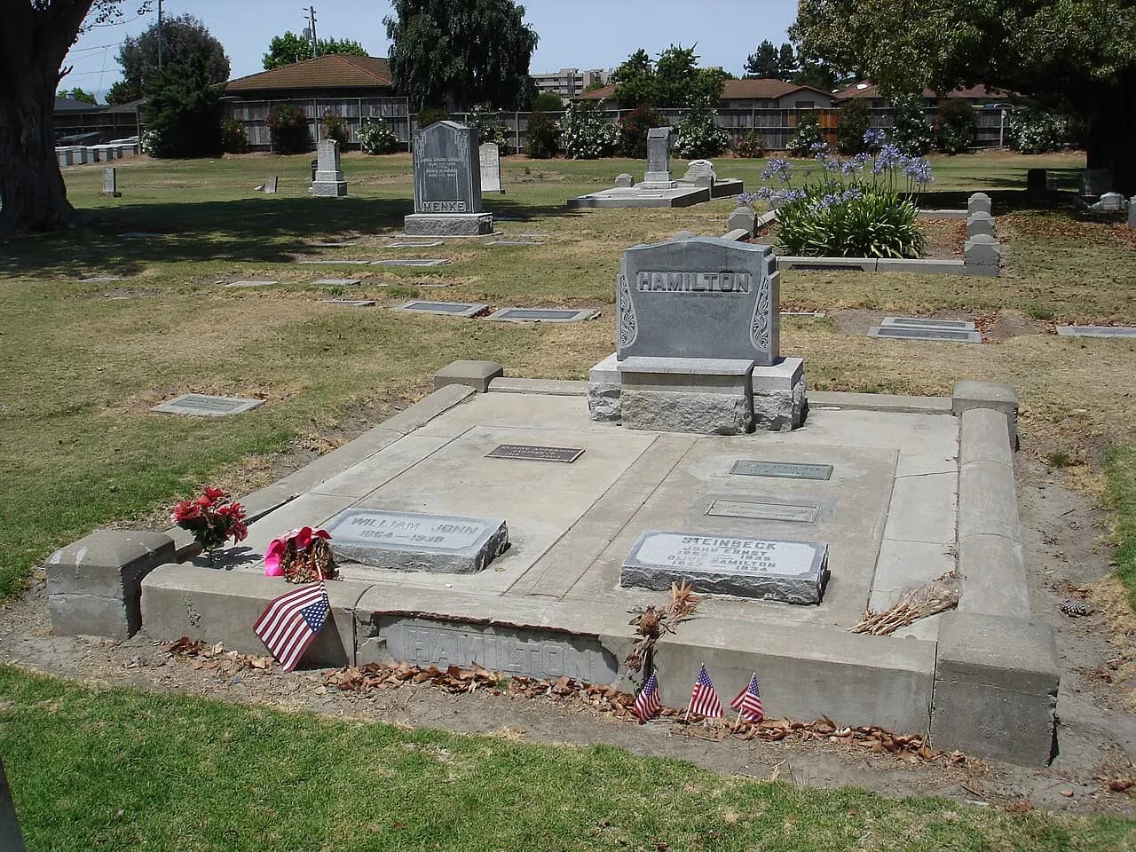 Grave site of John Steinbeck and family