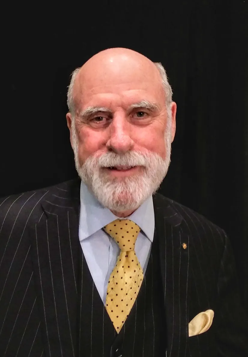 Vinton (Vint) Cerf, before his talk in memory of Dr. John Niparko at the 2017 MidWinter Meeting of the Association for Research in Otolaryngology in Baltimore