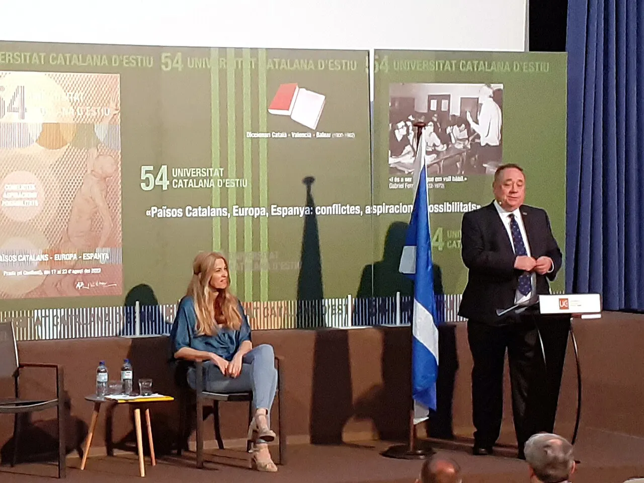 UCE 2022 - The Right to Independence (‘El dret a la independència’) per ALEX SALMOND (president d’Escòcia 2007-2014), presentat per ANNA ARQUÉ (International Co