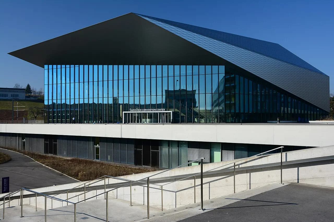 SwissTech Convention Center next to the EPFL campus.