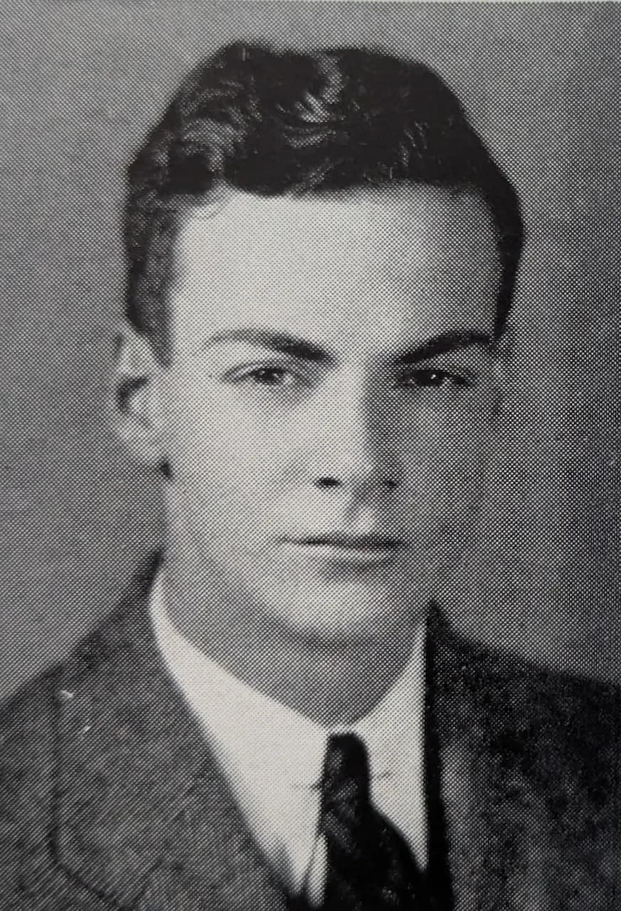 Quarter-length yearbook portrait of Richard Feynman