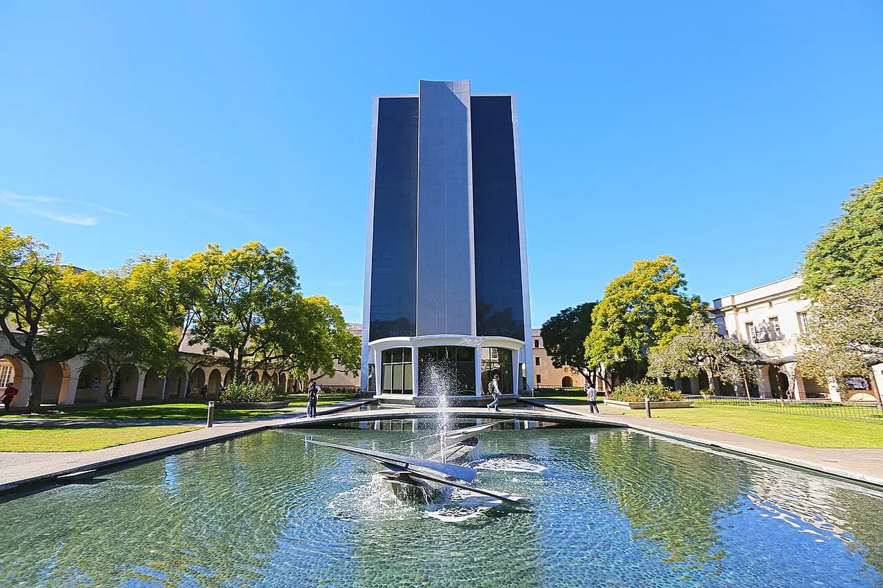 Robert A. Millikan Memorial Library — at Caltech, Pasadena. The tallest building on the Caltech campus.