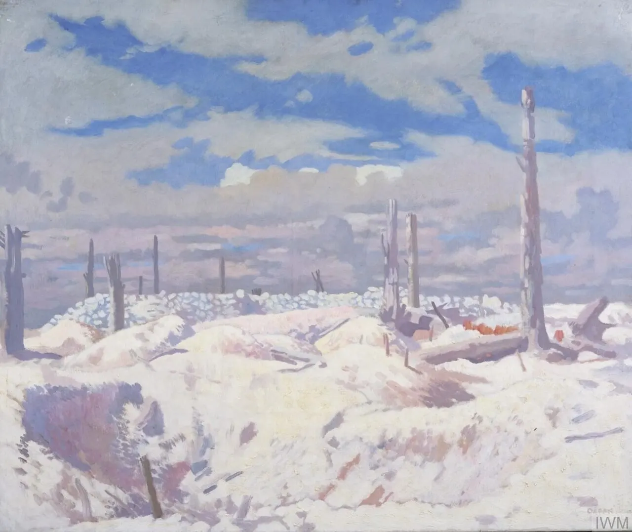 Painting depicting the Schwaben Redoubt.