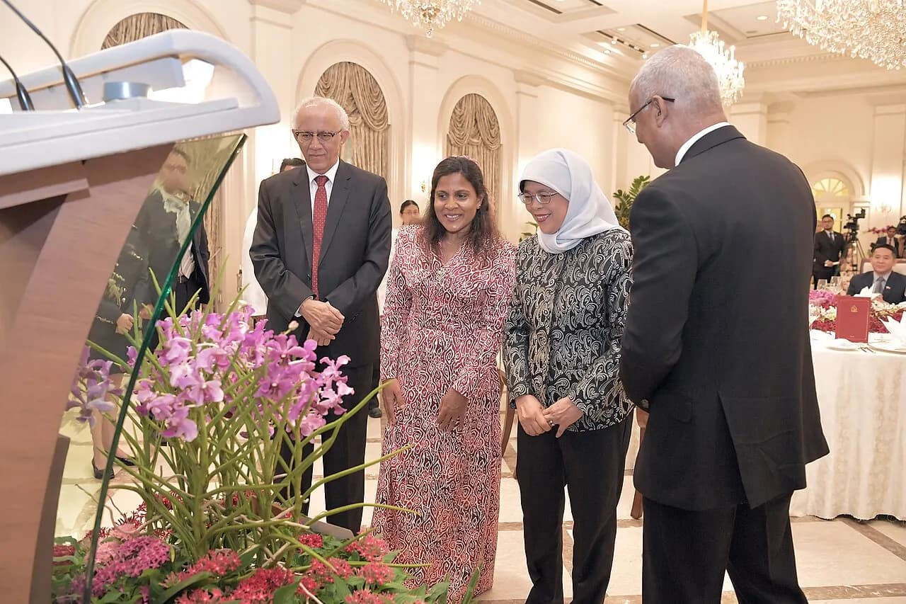 President Solih and First Lady Fazna Ahmed met with President Yacob and First Gentleman Alhabshee.