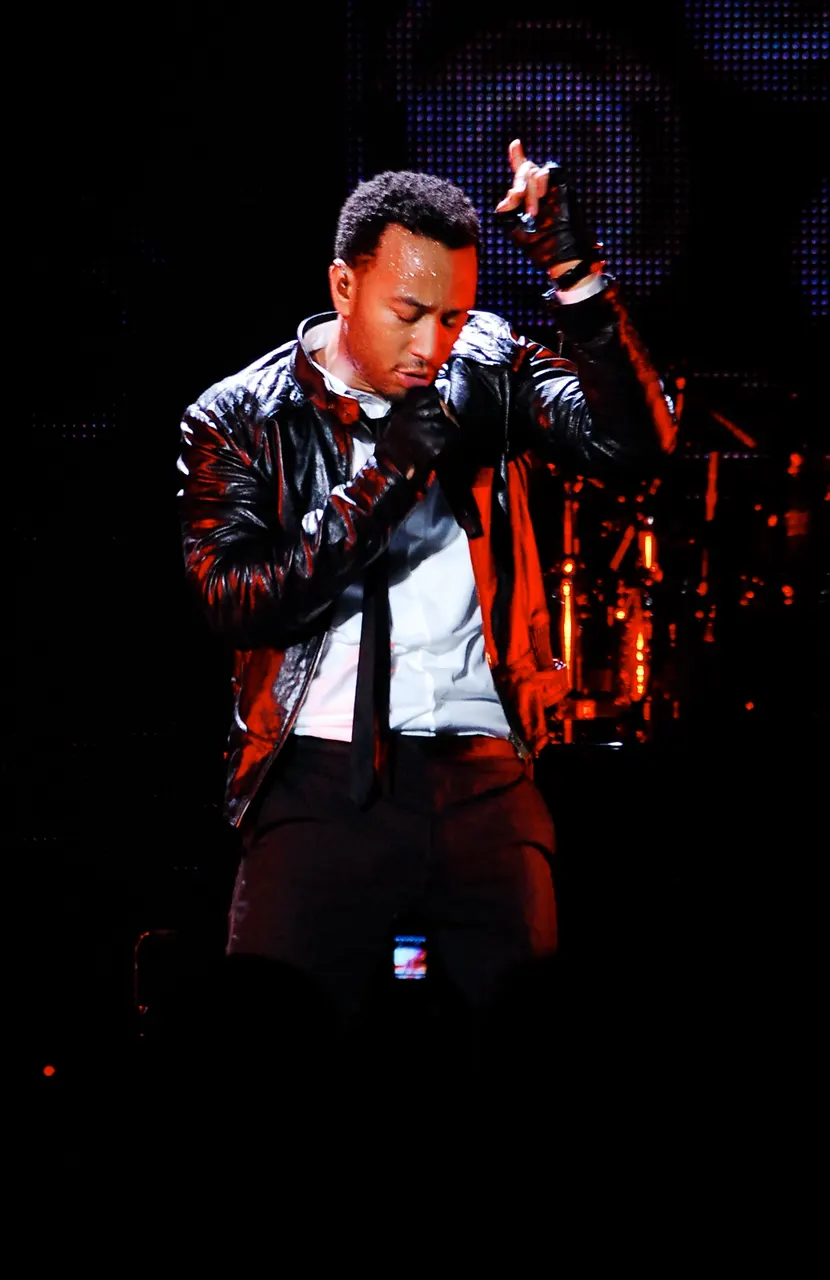 John Legend performing at the Tower Theater in Upper Darby, Pennsylvania on December 5, 2008.