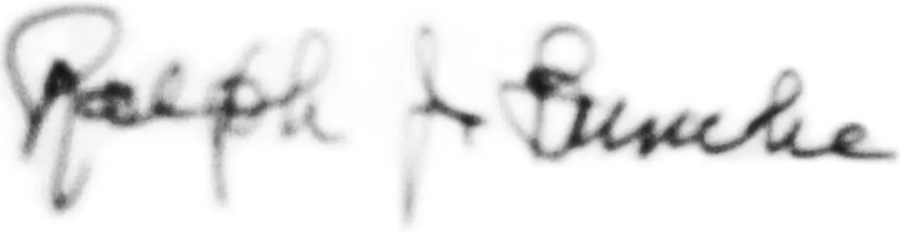 Autograph of Ralph J Bunche