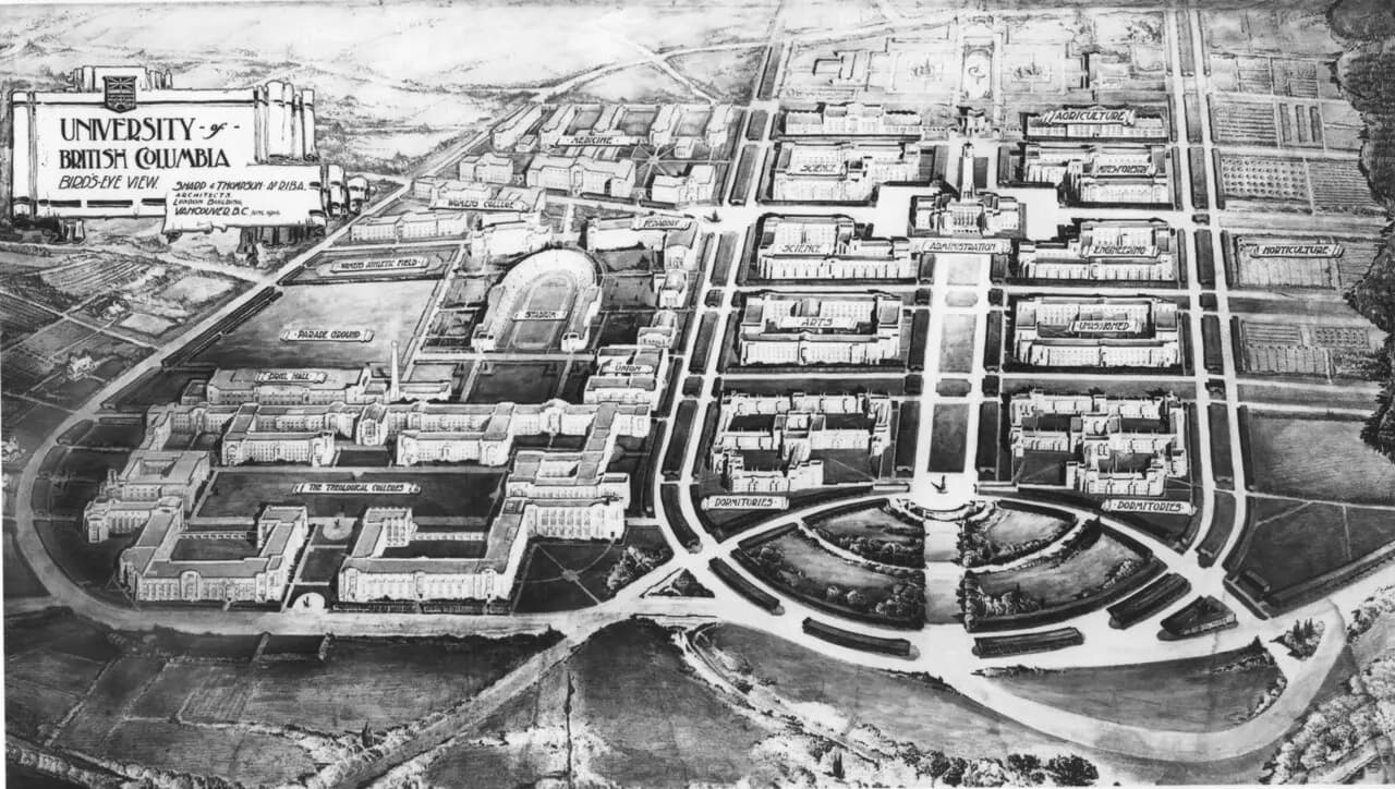 Sharp and Thompson Architects proposed plan for the University of British Columbia's Point Grey campus