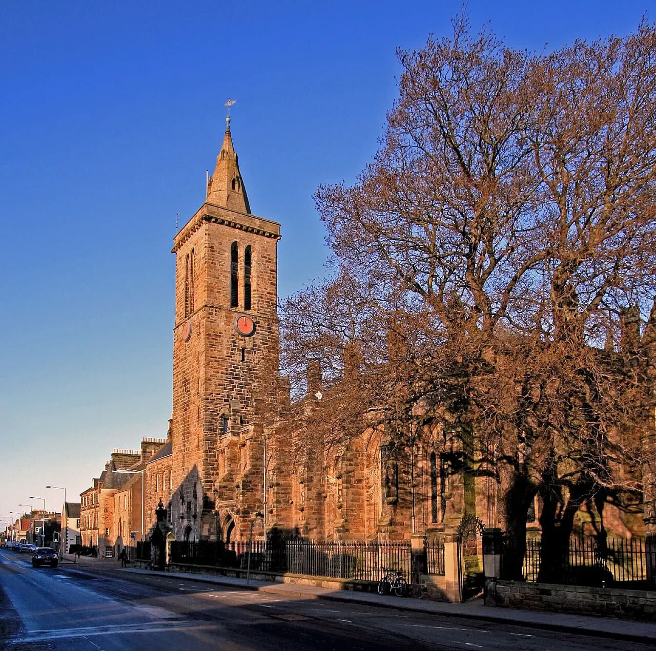 St Andrew's, Fife, Scotland. St Salvators chapel and north street.
