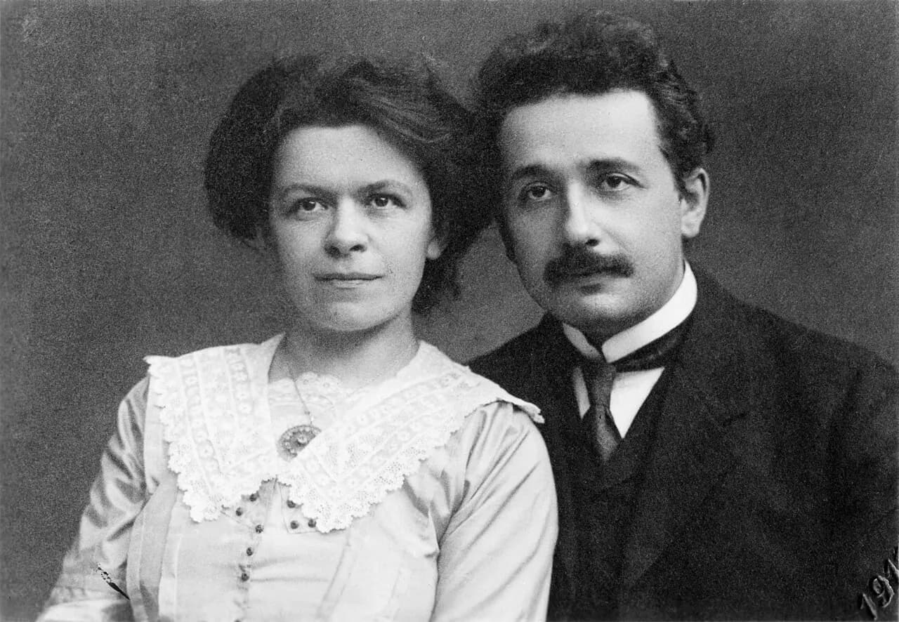 Albert Einstein and his first wife, Mileva