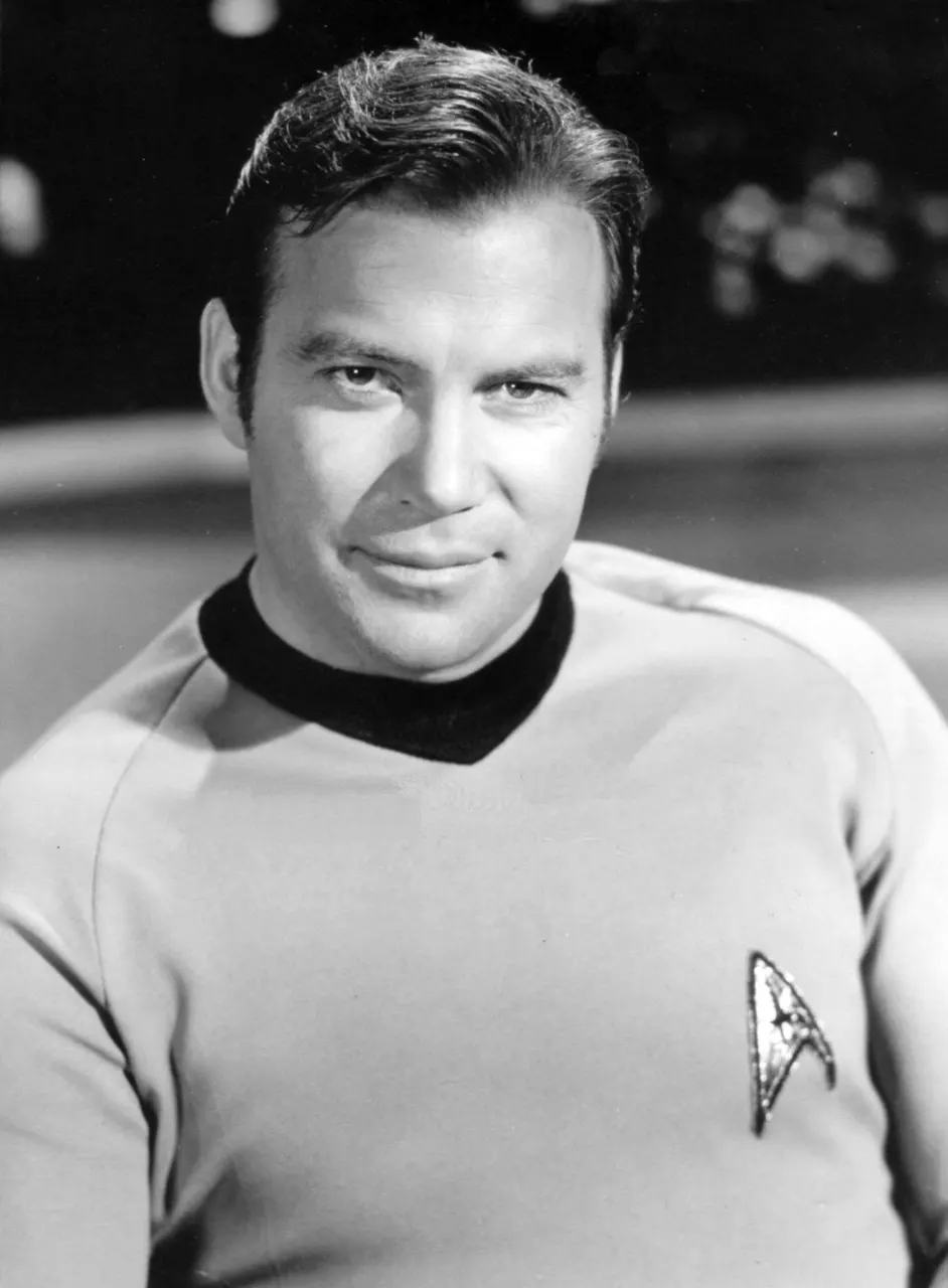 Photo of William Shatner as James Kirk from the television program Star Trek.